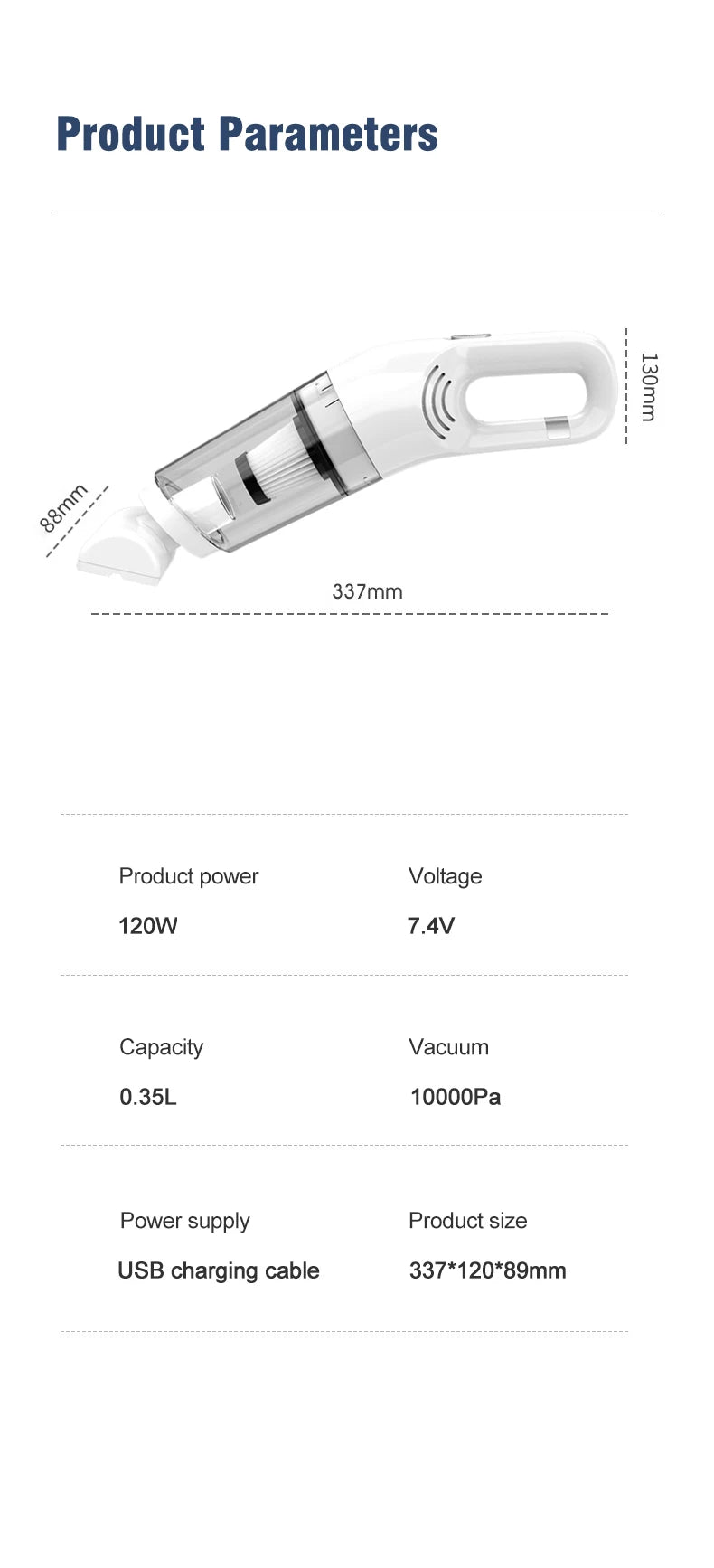 USB Charging Vacuum Cleaner Mini Portable Wireless Hand Held Cleaner Powerful Cleaning Machine Car Home Appliance For Dust Pet Hair