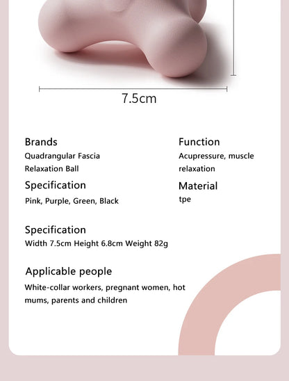 Four Corner Fascia Ball Plantar Ball Massage Shoulder Neck Waist Hand Muscles Lactate Exercise Relaxation Meridian Fitness Ball