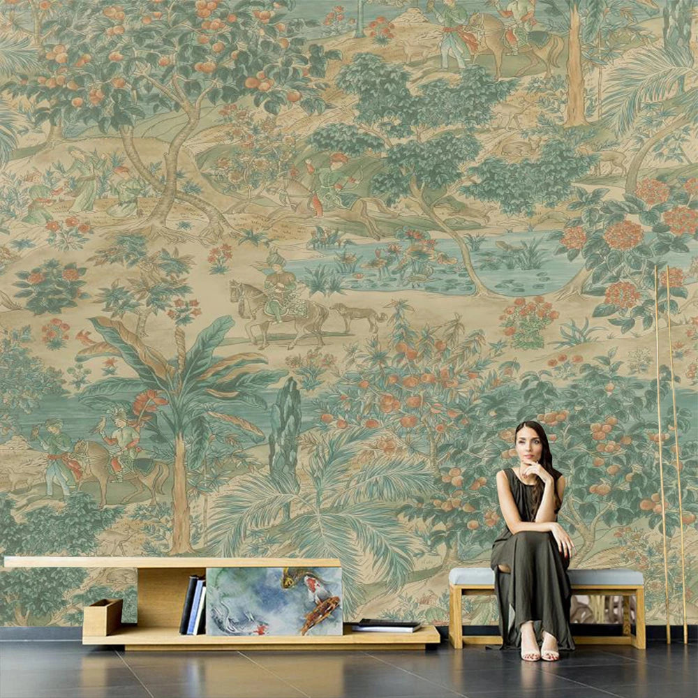 custom Retro French light luxury wall paper living room bedroom TV background wallpaper home decoration restaurant photo mural