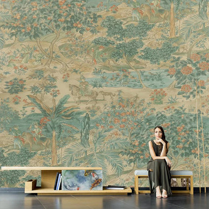 custom Retro French light luxury wall paper living room bedroom TV background wallpaper home decoration restaurant photo mural