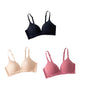 3Pcs/Set Seamless Bras For Women Non-wire Push-Up Bra Glossy Deep V Underwear Fixed 3/4 Cup Comfort Daily Wear Lingerie S-XXL