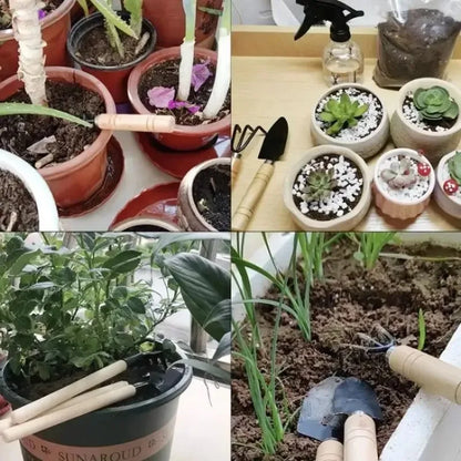 3Pcs Mini Garden Tools Set for Indoor Plants Cactus Vegetables Digging Weeding Flower Pot Small Plants Gardening Kit