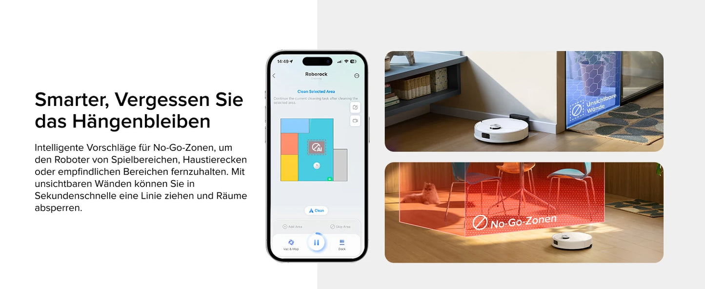 Roborock Q7 L5 robot vacuum cleaner (Q5 Pro upgraded version) has 8000Pa super suction, double anti-entanglement, precise LiDAR navigation, and intelligent restricted area.