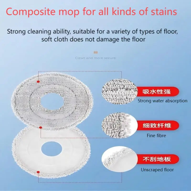 Compatible For Xiaomi Robot Vacuum X20 Pro / D102GL Accessories Main Brush Side Brush Hepa Filter Mop Cloth Dust Bag Replacement