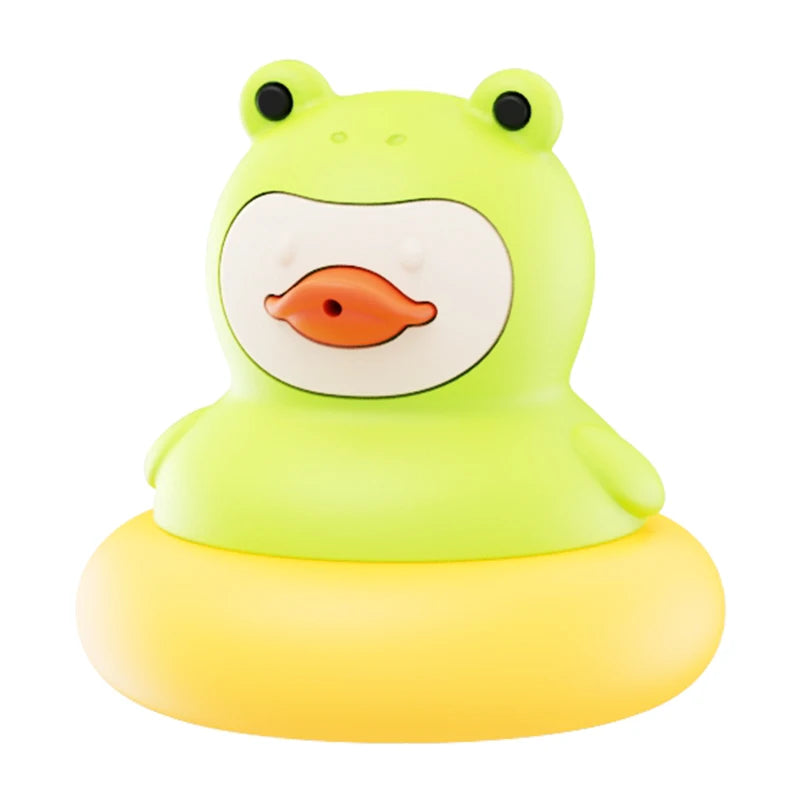 BPA Free Baby Silicone Bath Toys Cute Duckling&Frog Shape Floating Water Toy for Infants Toddlers Fun Bathroom Toys Babies Gifts