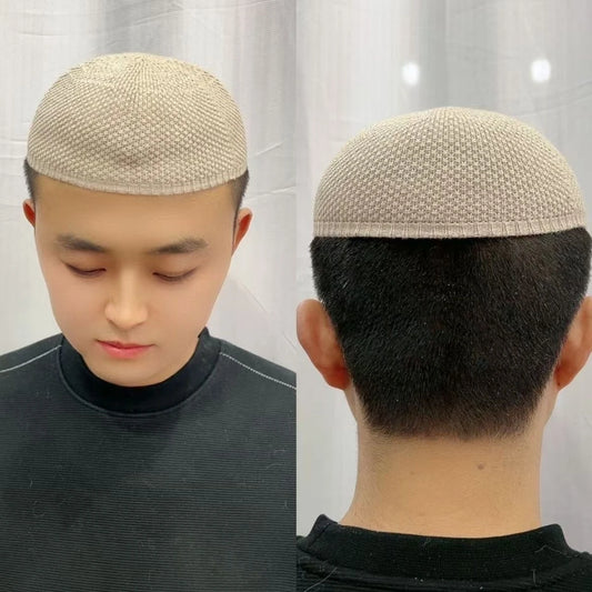Hat Muslim Men Clothing Prayer Cap Islamic Kufi Tax Products Knitted Kippa Cotton Simple Daily Turkish 0756