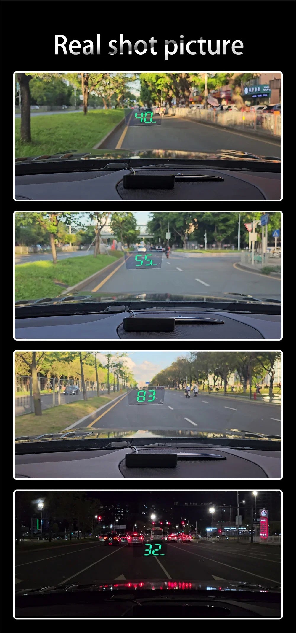  M2 Universal GPS HUD Car Speedometer Projector With Speed KMH Head Up Display Car USB Cable Plug & Play GPS & Beidou System
