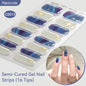 Gradient Auroras Semi Cured Gel Nail Strips Sparkly Shinning DIY Gel Polish Stickers for Nails Works with UV/LED Nail Lamps