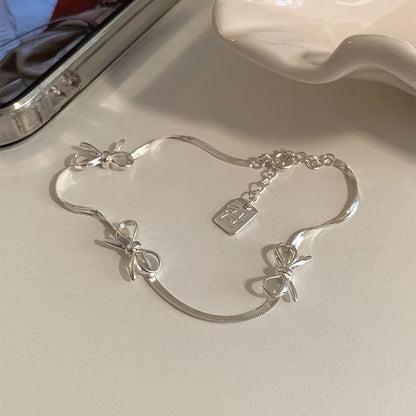 VENTFILLE 925 Sterling Silver Butterfly Bracelet for Girl Bead String Design Insect Fashion Versatile Jewelry Gift Dropshipping