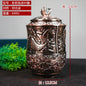 Pet Memorial Keepsake Container for Ashes Tea Canister Coffin Box for Human Ashes Metal Cremation Animal Urn Funeral Home Decor