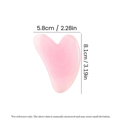 Heart Shape SPA Massage Beeswax Scraping Massage Scraper Face Massager Acupuncture Guasha Board Massager For Face Pulling Skin