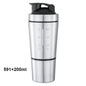 New Stainless Steel Cup Mixer Whey Protein Powder Sports Shaker Water Bottle Detachable Single Layer Outdoor Drink Kettle