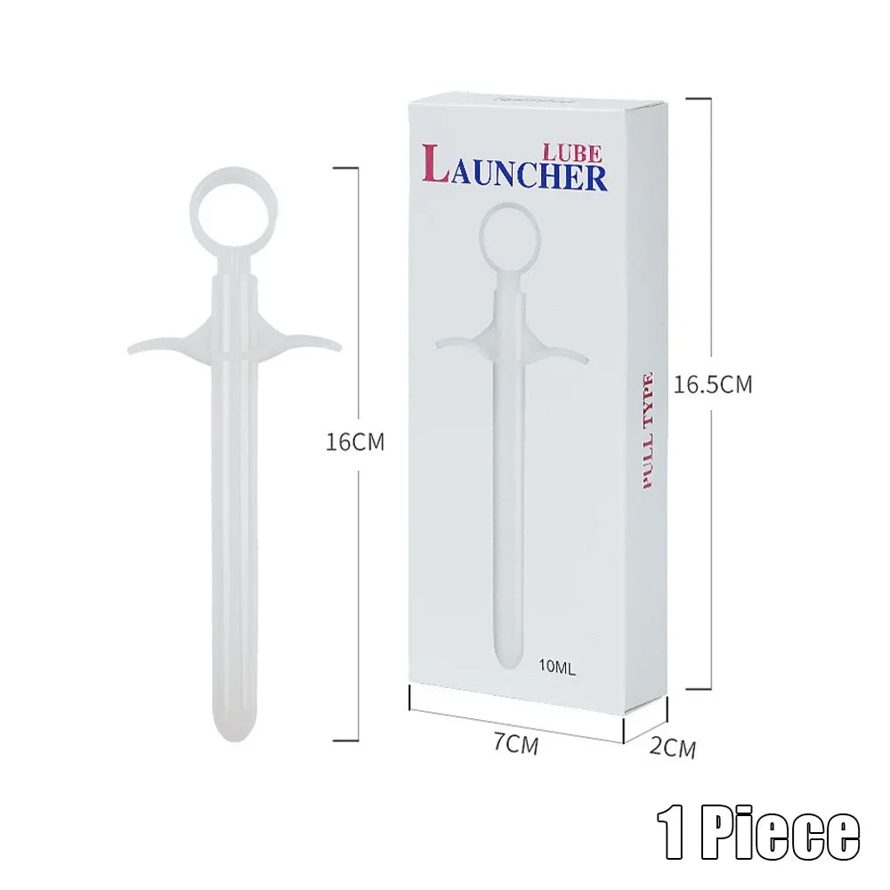 10ML Oil Launcher Syringe Lubricant Injector Sex Toys for Couples Anal Vagina Clean Tool Enema Inject Anal Lubricant Injector