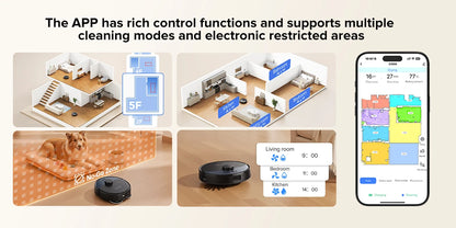 Lubluelu S1000 Robot Vacuum Mop with Self-Cleaning Station 11000Pa 75℃ Hot Water Wash Auto-Dry Carpet Boost Cleaning for Home