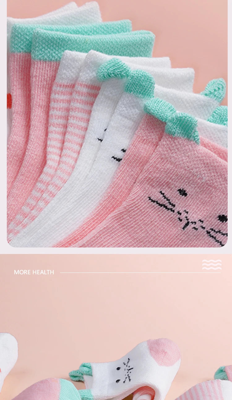 5Pairs/Lot Cotton Kids Anti-Slip Winter Socks Casual Baby Boys Girls Sock Floor Children's Socken With  Grips Kids For 0-8 Years