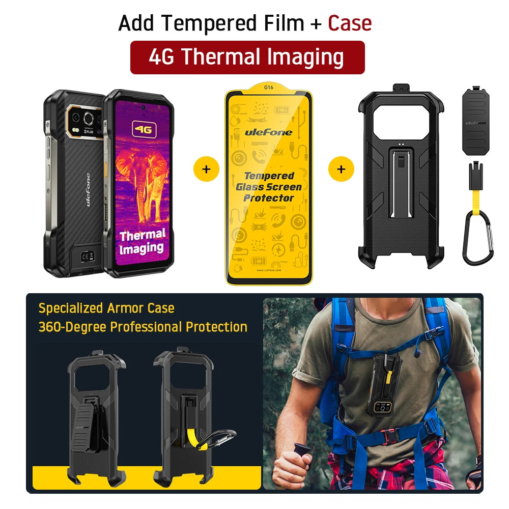 Ulefone Armor 27T 4G 10600mAh Rugged Phone Android 15 Smartphone 24GB +256GB  6.78"FHD+ 120Hz 64MP Night Vision Camera NFC