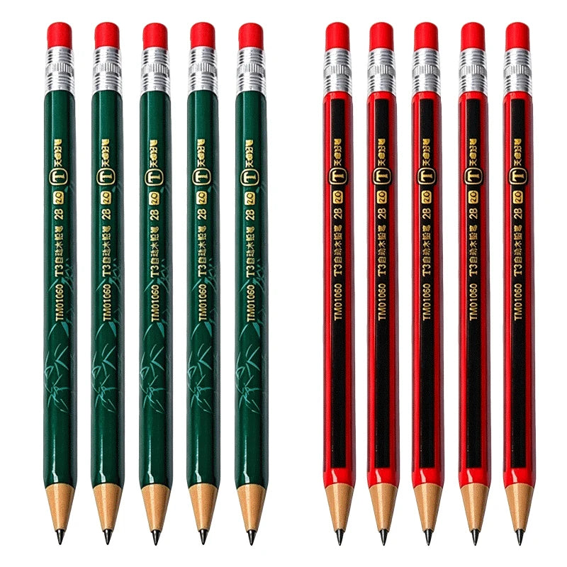1-42Pcs Mechanical Pencils Set 2B 2.0mm Automatic Student Pencils with Sharpener Color Pencil Leads School Pens Cute Stationery