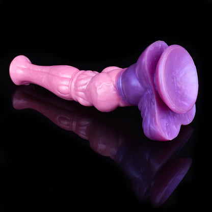 FAAK Silicone Long Penis Fantasy Knot Horse Dildo With Sucker Sex Toys For Women Anal Plug Female Masturbator Adult Games