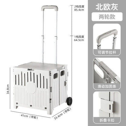Pet outdoor pet travel trolley cat dog trolley folding shopping cart supermarket household