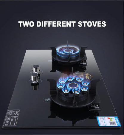 Flip Embedded Fierce Fire Stove Household Gas Burner Stove for Kitchen Cooktop Upgrade Timing Kitchen Gas Cooker Energy-saving