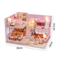Doll House Kit 3D Wooden Mini DollHouse Assembly Building with Furniture Kit Toy For Birthday Gift 3D Puzzle Handmade Home Decor