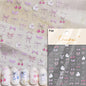 1pcs 5D Diamond Japanese White Lace Bow Nail Art Stickers Pearl Rhinestones Nail Decoration Adhesive Decals Slider DIY Accessory