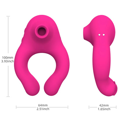 Delayed Ejaculation Penis Ring Sex Shop Soft Material Cock Ring Sucking Clit Stimulator Scrotum Massager Sex Toys for Couple