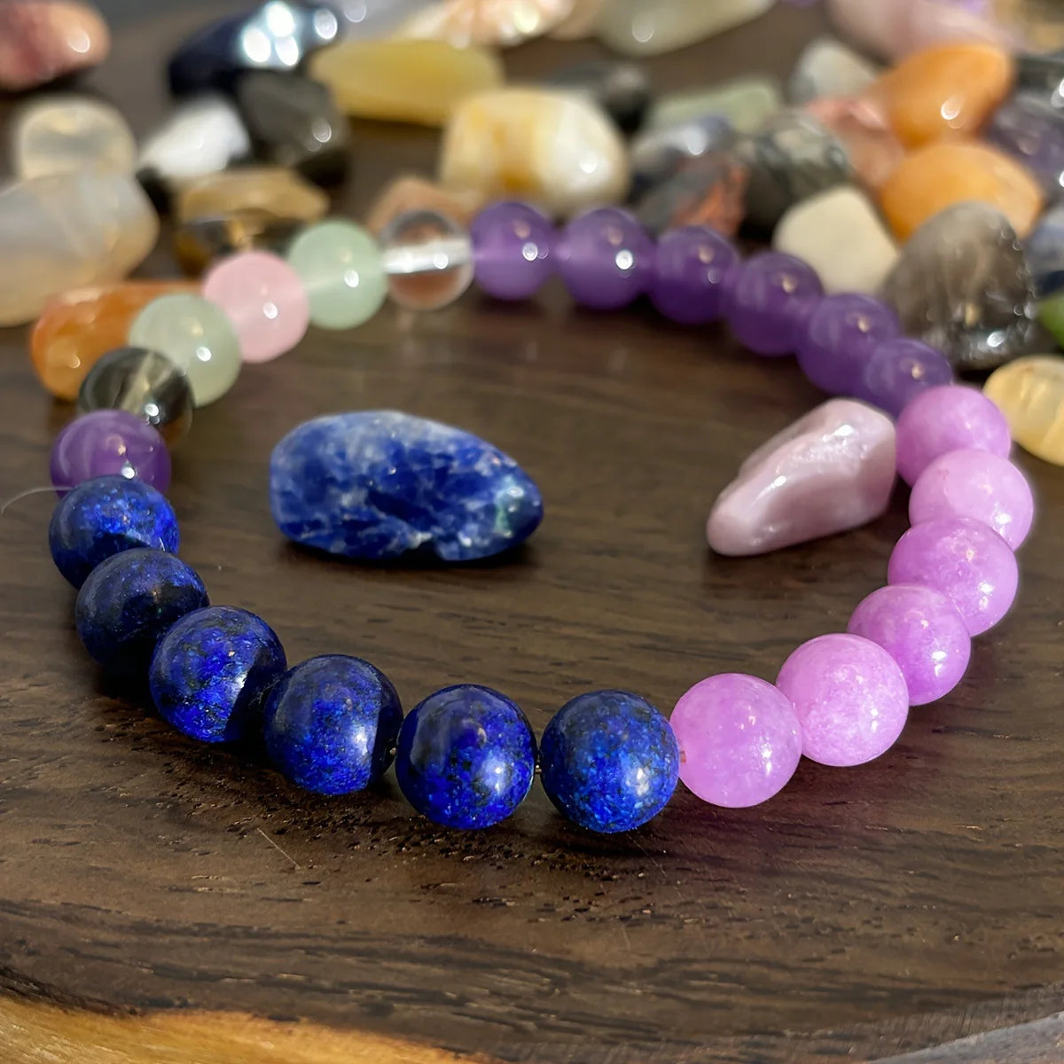 Natural Stone Symbolic Beaded Bracelet Women Men Anxiety Relief Protection Money Spiritual Inner Self-Love Jewelry