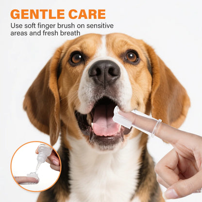 GJYC PET Probiotic Pet Dental Care Kit Toothpaste With Toothbrush Finger Brush Reduce Plaque Tartar Freshen Breath For Dogs Cats