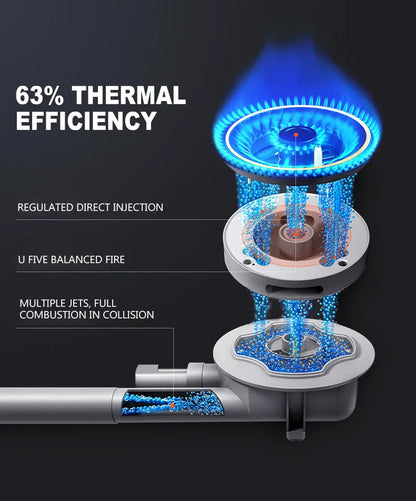 Flip Embedded Fierce Fire Stove Household Gas Burner Stove for Kitchen Cooktop Upgrade Timing Kitchen Gas Cooker Energy-saving