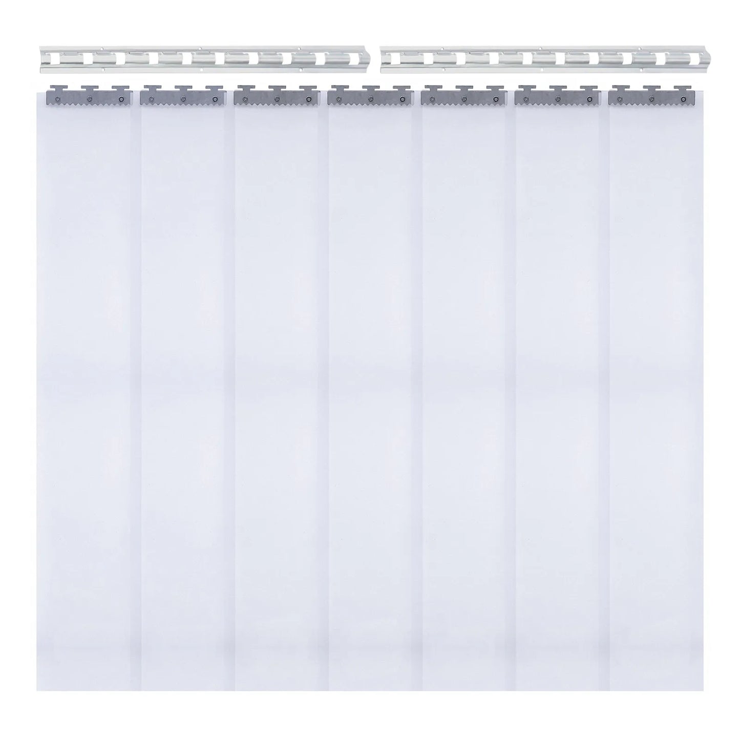 7X PVC Strip Curtain Plastic Soft Freezer Room Door Curtain Kit Hanging 18cm X2m Air-Conditioning Heat Insulation