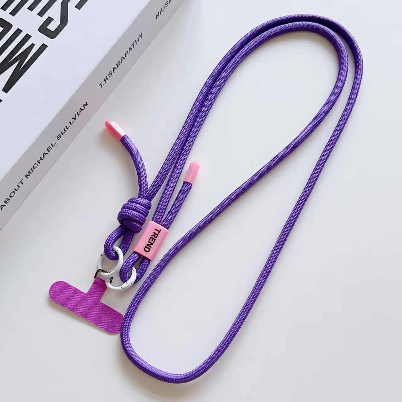 Adjustable Fashion Anti Loss Phone Lanyard 120CM Crossbody Neck Cord Wrist Strap for iPhone 17 Pro Max Case Chain Two Ring Rope