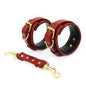 Professional BDSM Red Leather Harness Set Collar Handcuffs Restraint Kit for Women Slave Role Play Fetish Gear Adult Game Toy