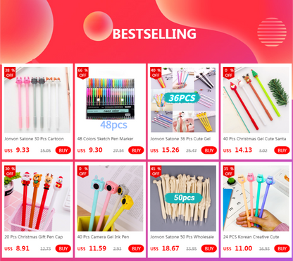 Jonvon Satone 50 Pcs Wholesale Bone Shape Ballpoint Pen Novelty Pen Writing Supplies Gifts School Office Stationery Blue Refill