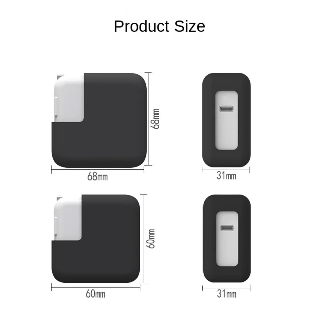 Portable Silicone Power Adapter Case Shockproof Anti-drop Elastic Cover 30W/45W Dust-proof Charger Case for MacBook