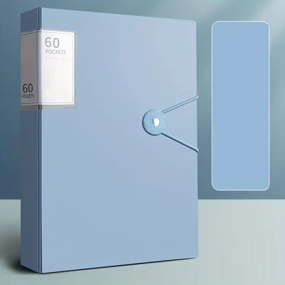 A4 Plastic Folder with 60 Transparent Pages Morandi Tinted Organizer for Students/Certificates/Exams/Pregnancy Documents