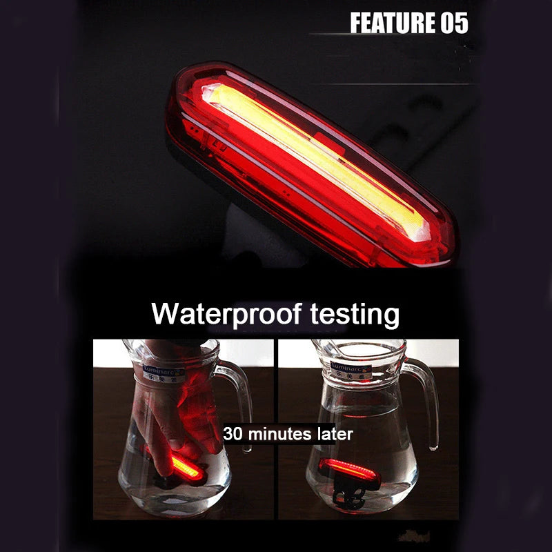 Bicycle Tail Lamp Waterproof Bicycle Light LED Bike Rear Lights High Bright Night Cycling Safety Warning Lamp Road MTB Lantern