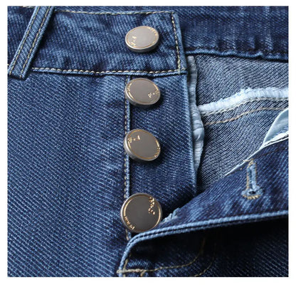 Denim Skirt Women's 2026 Spring/Summer New Slim High Waist Split One Step A-line Wrap Hip Skirts Female Casual Clothing