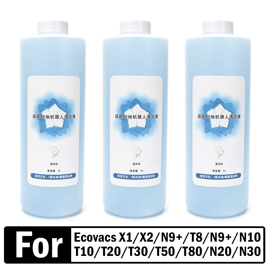 Cleaning Fluid For ECOVACS Deebot T10 OMNI/X1 OMNI/T20 OMNI/T30 OMNI/X2 Omn I/X5 OMNI/X8 OMNI/X9 OMNI 1L