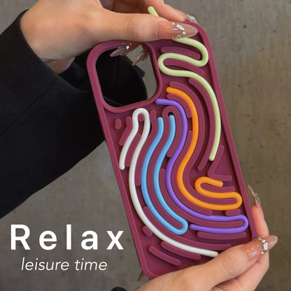 Funny Stuff DIY Brain-training Toys Phone Case for iPhone 12 13 14 15 16 Pro Max Soft Silicone Reliver Stress Creative Cover
