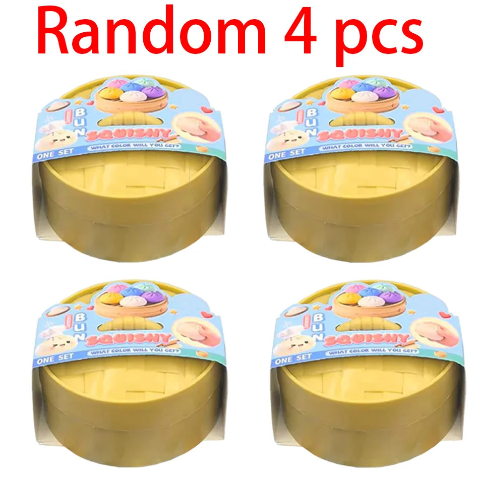 Blind Box Colorful Simulated Dumpling Squishy Relaxing Relieve Anxiety Antistress Enhance Happiness Rebound Squeeze Reliever Toy