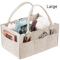 Baby Diaper Caddy Organizer for Changing Table, Nursery Storage Bin Basket with Handle, Felt Diaper Organizer Suitable for Indo