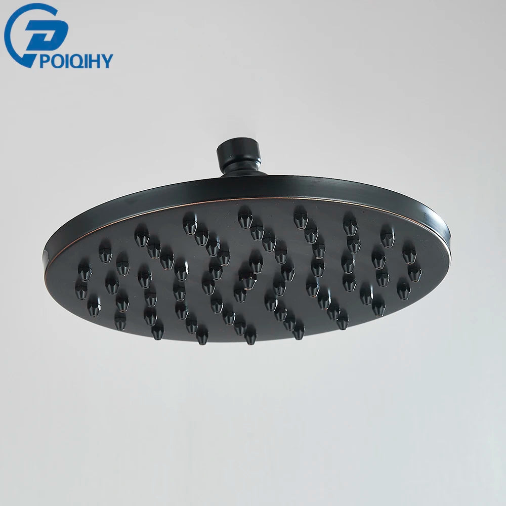POIQIHY Brass Golden Rainfall Shower Head Shower Faucet Head Bathroom Replace Rain Showerhead Antique Brass Showerhead Accessory