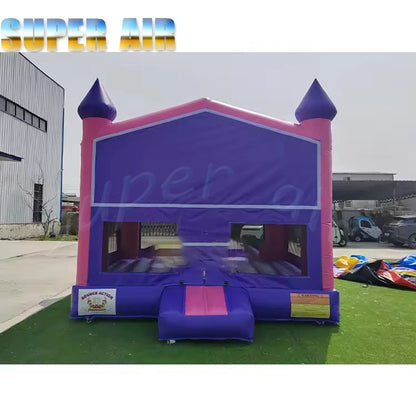 Kids outdoor inflatable jumping castle purple inflatable bounce house foe sale