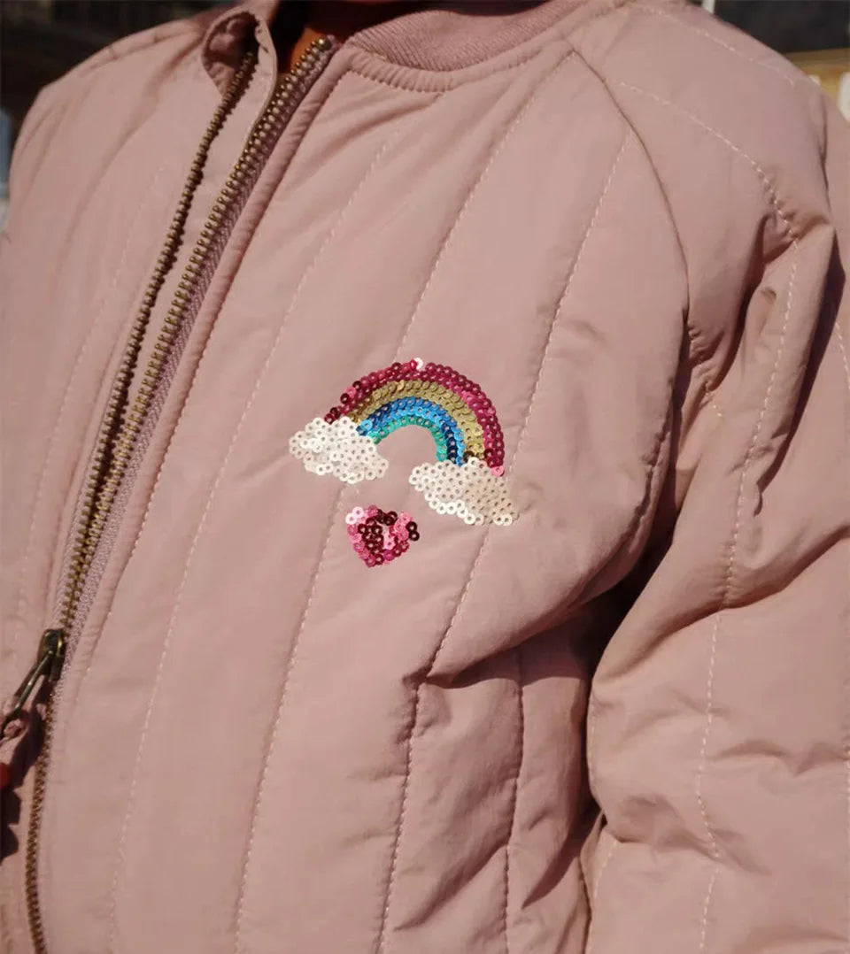 2025 KS Brand Winter Baby Boys Lambswool Jackets Vest Kids Clothes Girls Cherry Jackets Outerwear Coats Flight Suit Jackets 1-9Y