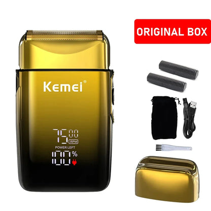 Kemei KM-TX10 Electric Shaver Hair Rechargeable Beard Foil Razor for Men Bald Head Shaving for Men Machine Hair Clippers for Men