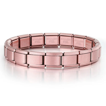 GEMOSA 9mm Width Italian Charm Bracelet Fashion Stainless Steel Bangle Elastic Link Chain High Quality Factory DIY