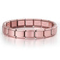 GEMOSA 9mm Width Italian Charm Bracelet Fashion Stainless Steel Bangle Elastic Link Chain High Quality Factory DIY