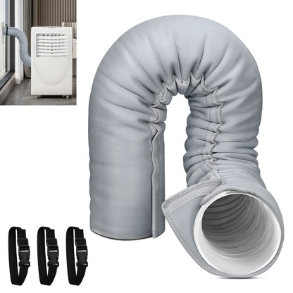 Portable AC Hose Insulation Sleeve Air Conditioner Hose Cover Wrap Fits for 5" & 5.9" Dia Exhaust Hose with 3 Adjustable Straps