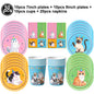 Cat Party Paper Plates Cups Napkins Party Supplies Cat Face Happy Birthday Banner Tablecloth for Cat Themed Birthday Party Decor